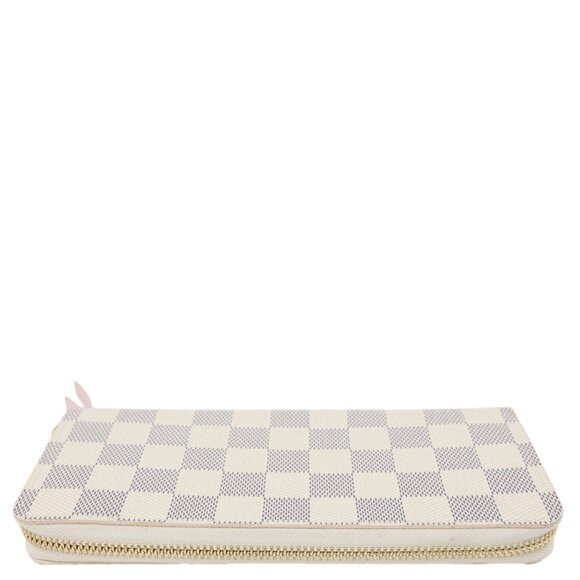 Louis Vuitton  Clemence Damier Azur Wallet Rose Ballerine - Picture 9 of 12